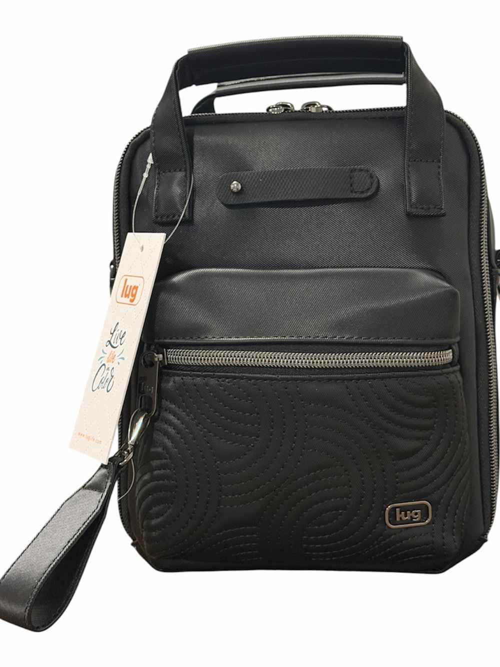 Lug Bumble Satin Luxe VL Crossbody Bag in black - NWT